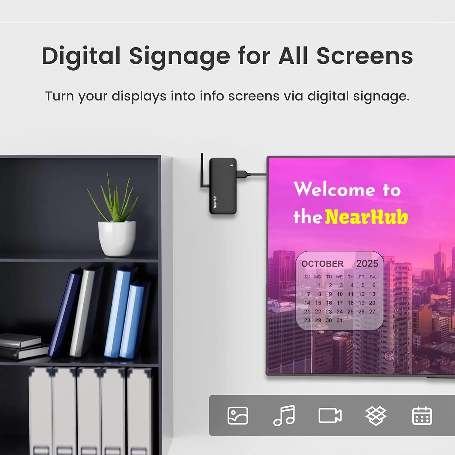 1768480146 524 NearHub Tail Wireless Screencast HDMI Transmitter Plug Play Supprt