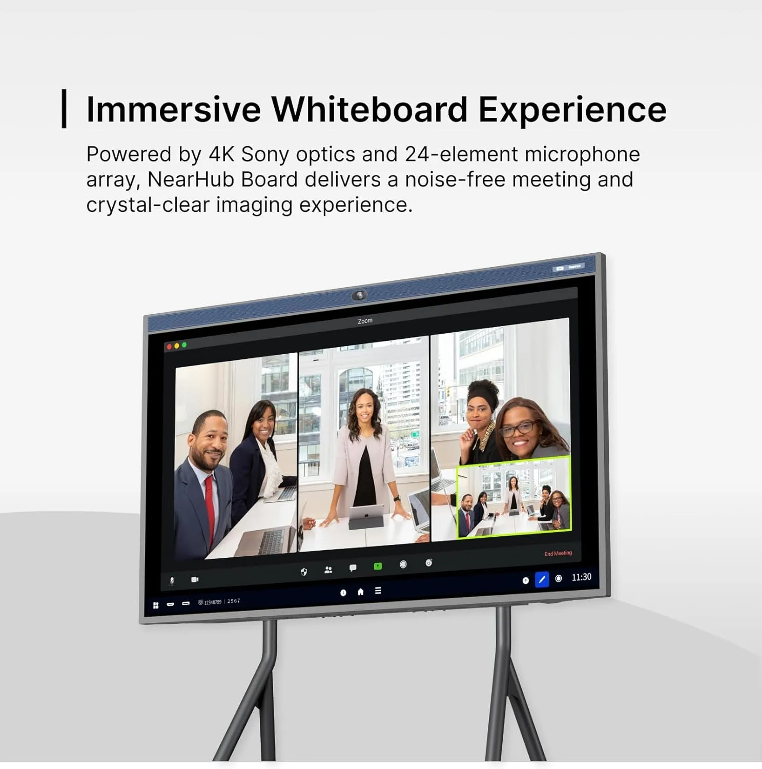 1768495165 738 NearHub 55 Interactive Smart WhiteboardAI Powered 4K CameraMEMS 24 mic Array