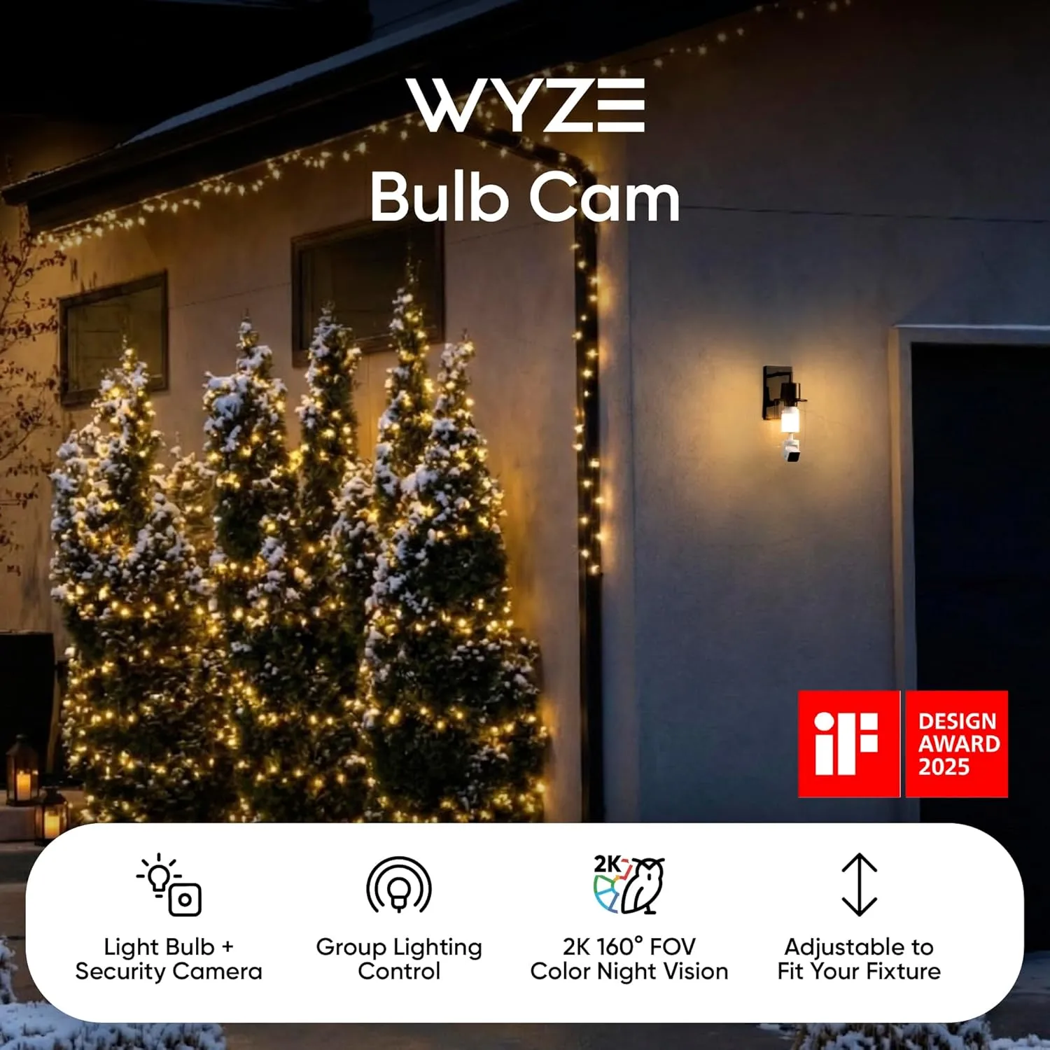1768532177 948 WYZE Bulb Cam Security Camera 2K HD Outdoor Light Bulb
