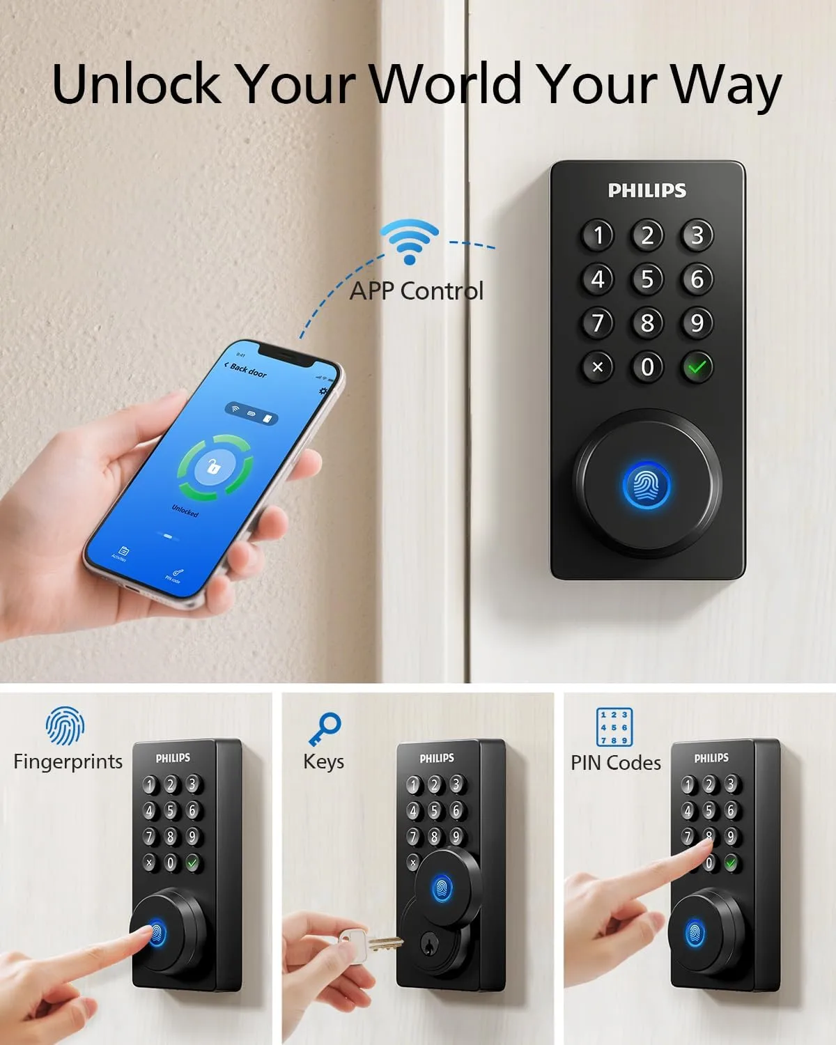 1768546838 897 Philips Wi Fi Door Lock WiFi Smart Lock Keyless Entry Deadbolt