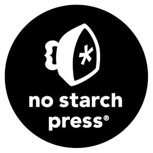 No Starch Press logo. A black circle with a white iron and a star in the center.