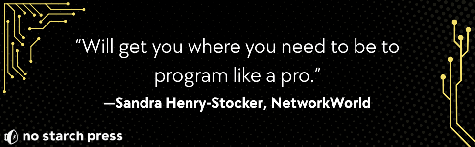 Review of Python Crash Course on black background with No Starch Press logo