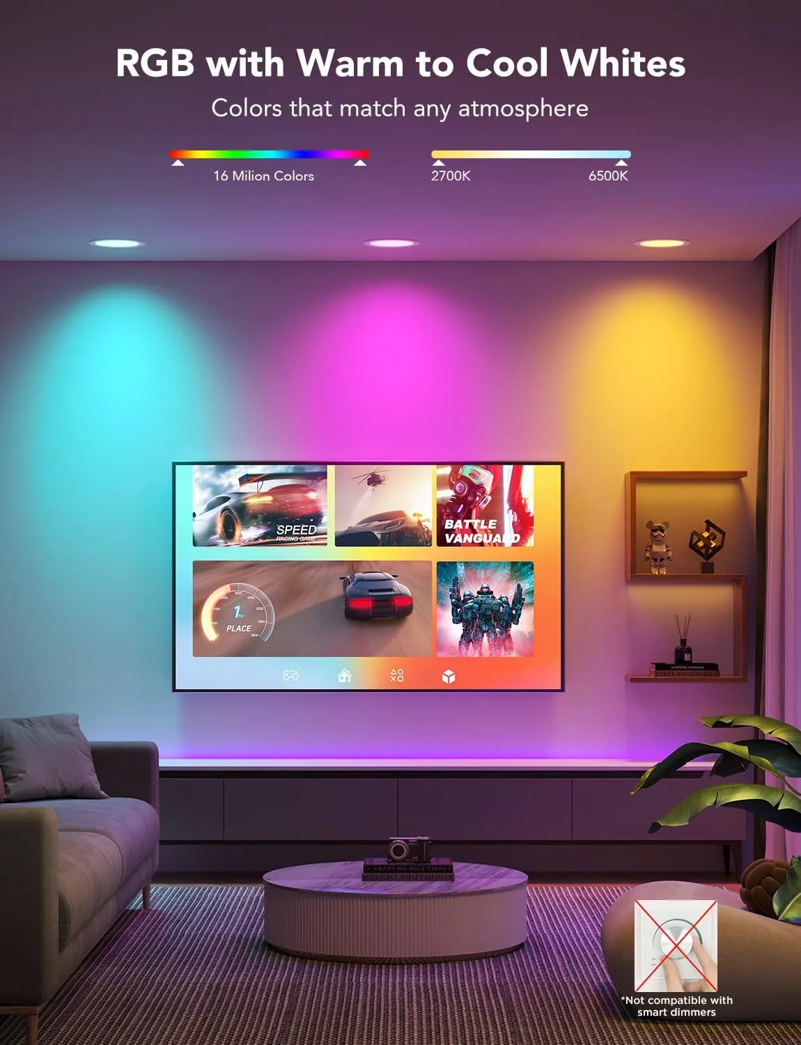 1768770832 133 Govee Smart Recessed Lighting 6 Inch Wi Fi Bluetooth Direct Connect