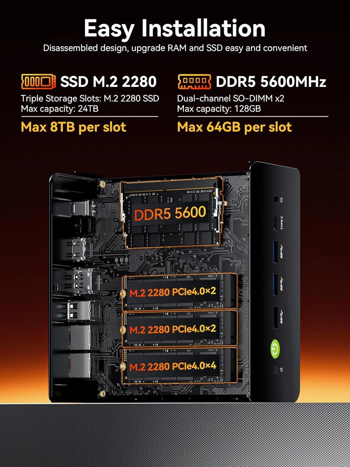 1768778232 545 GMKtec Gaming Mini PC AMD Ryzen 7 H 255 Upgraded