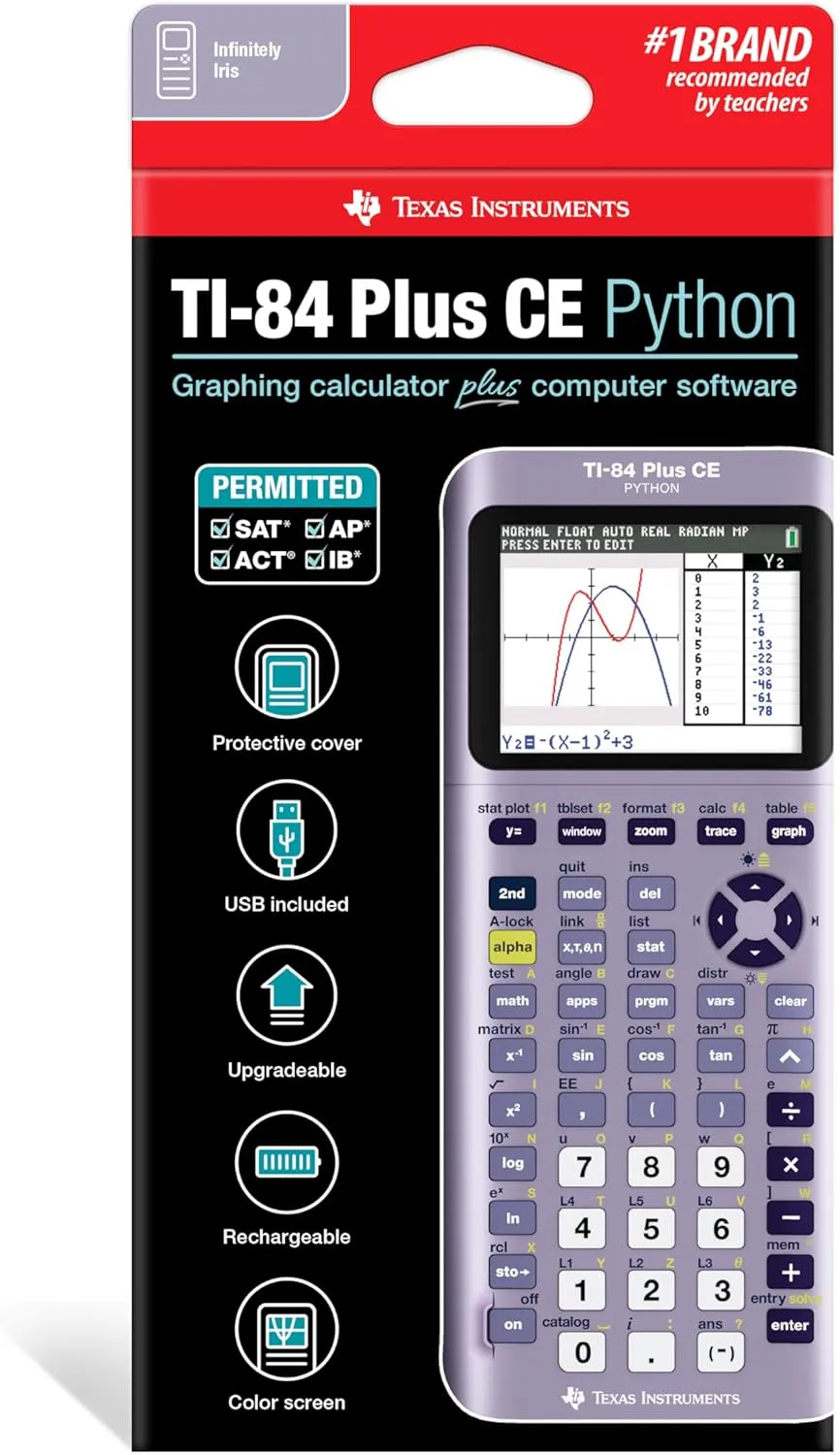 1768827207 462 TI 84 Plus CE Python Enhanced Graphing plus Software IrisPurple