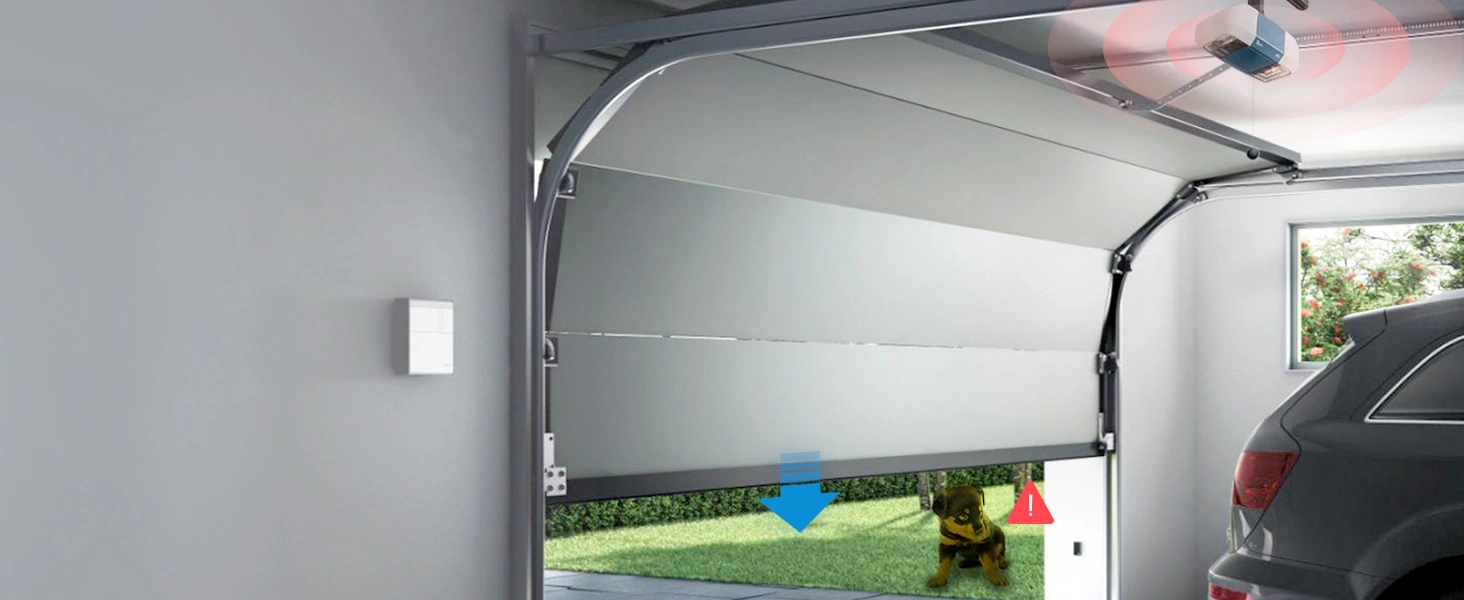 The smart garage door opener features an alarm function