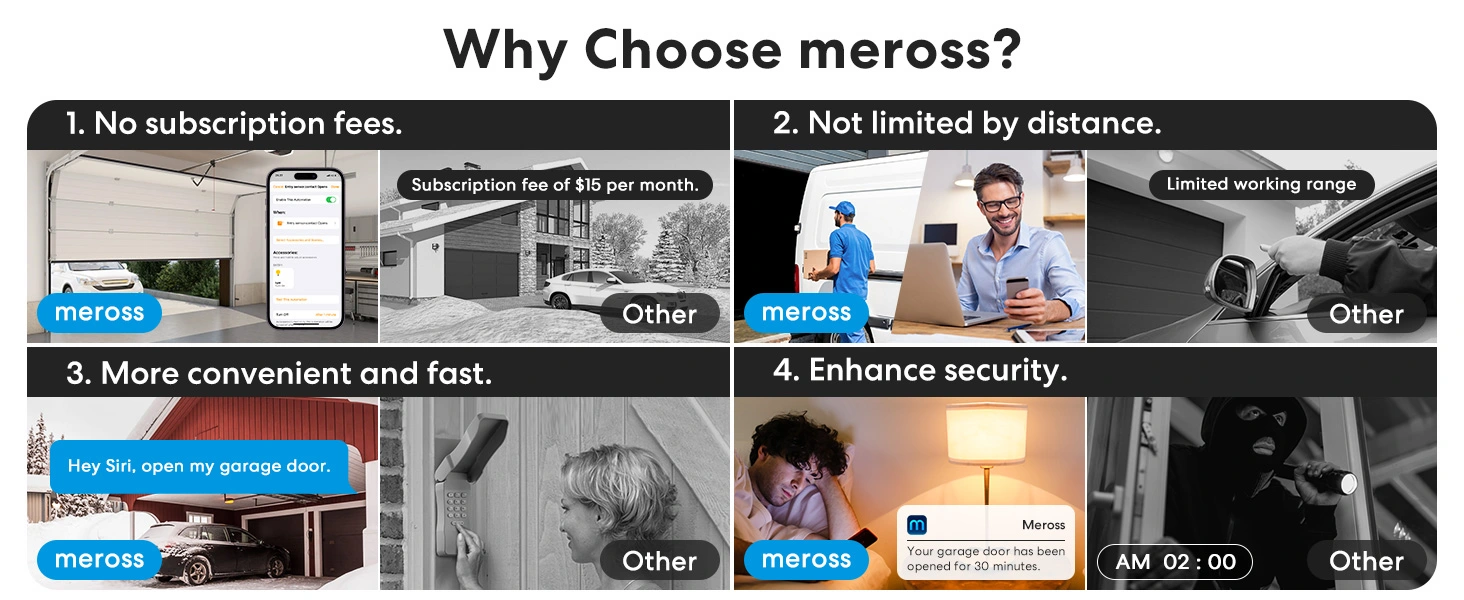 1768905827 888 meross Smart Garage Door Opener Remote Compatible with Apple HomeKit