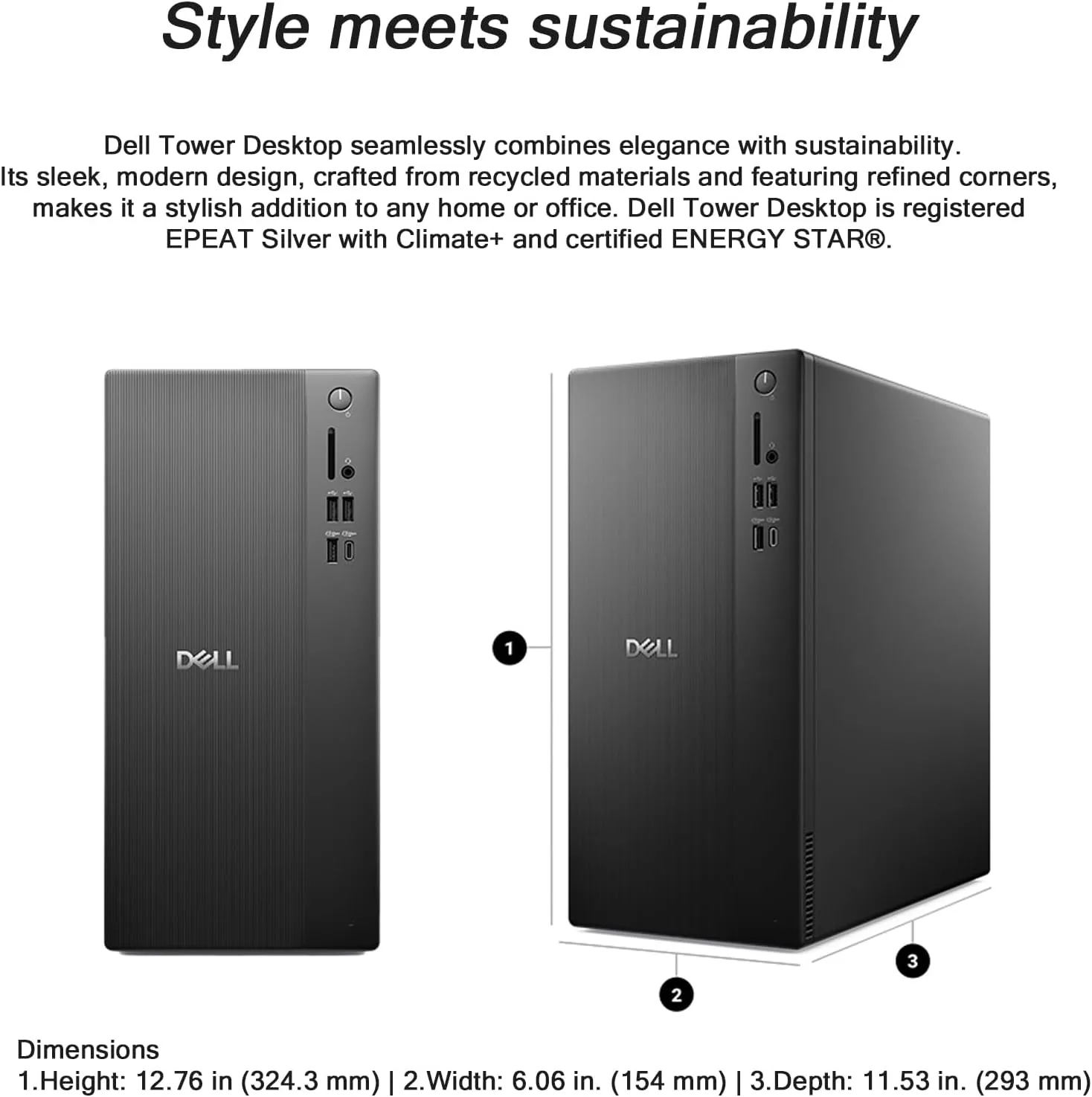 1769041216 219 Dell Slim Tower Desktop Computer ECT1250 Intel 10 Core Ultra