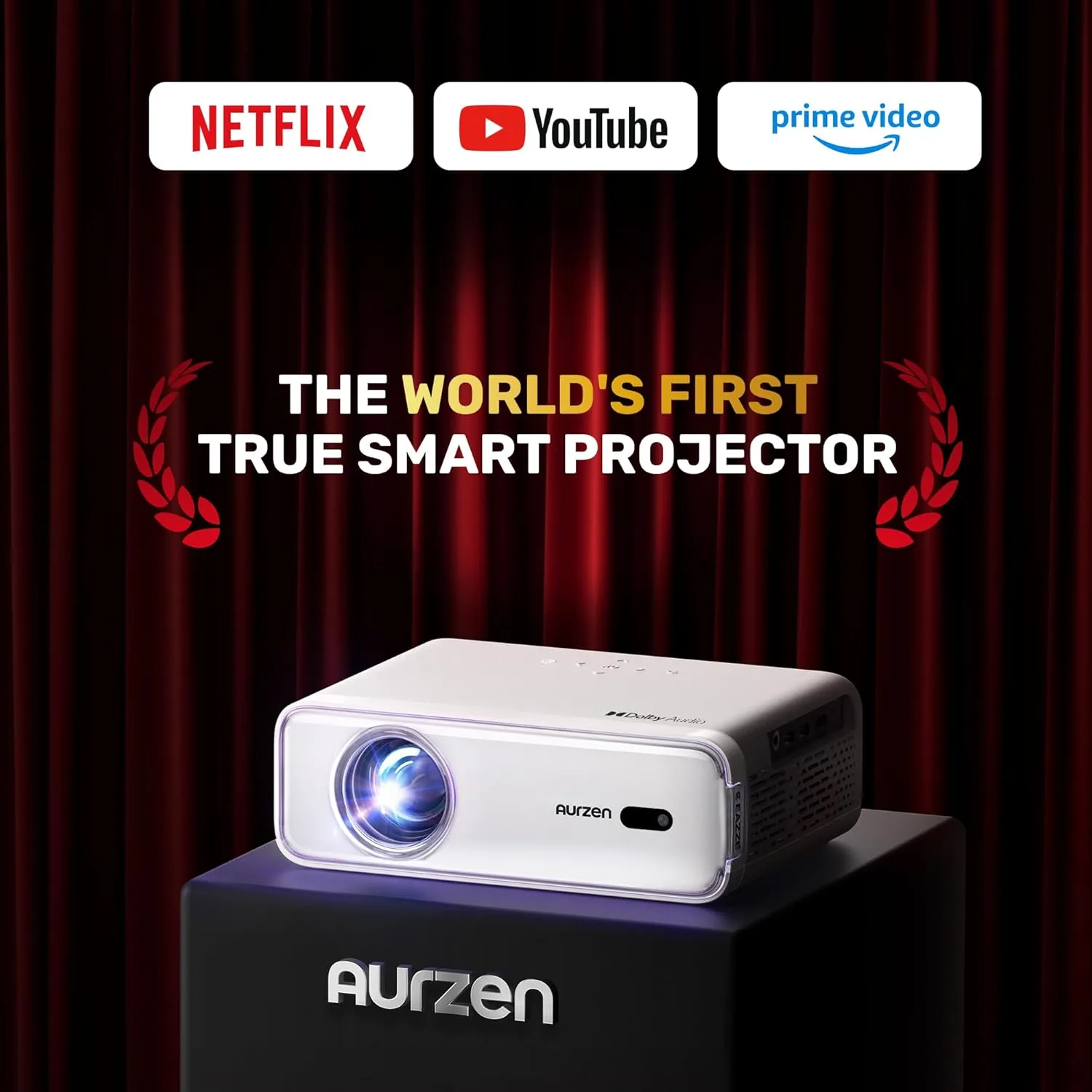 1769195453 701 Aurzen EAZZE D1 Smart Projector with WiFi and Bluetooth Netflix Officially Licensed