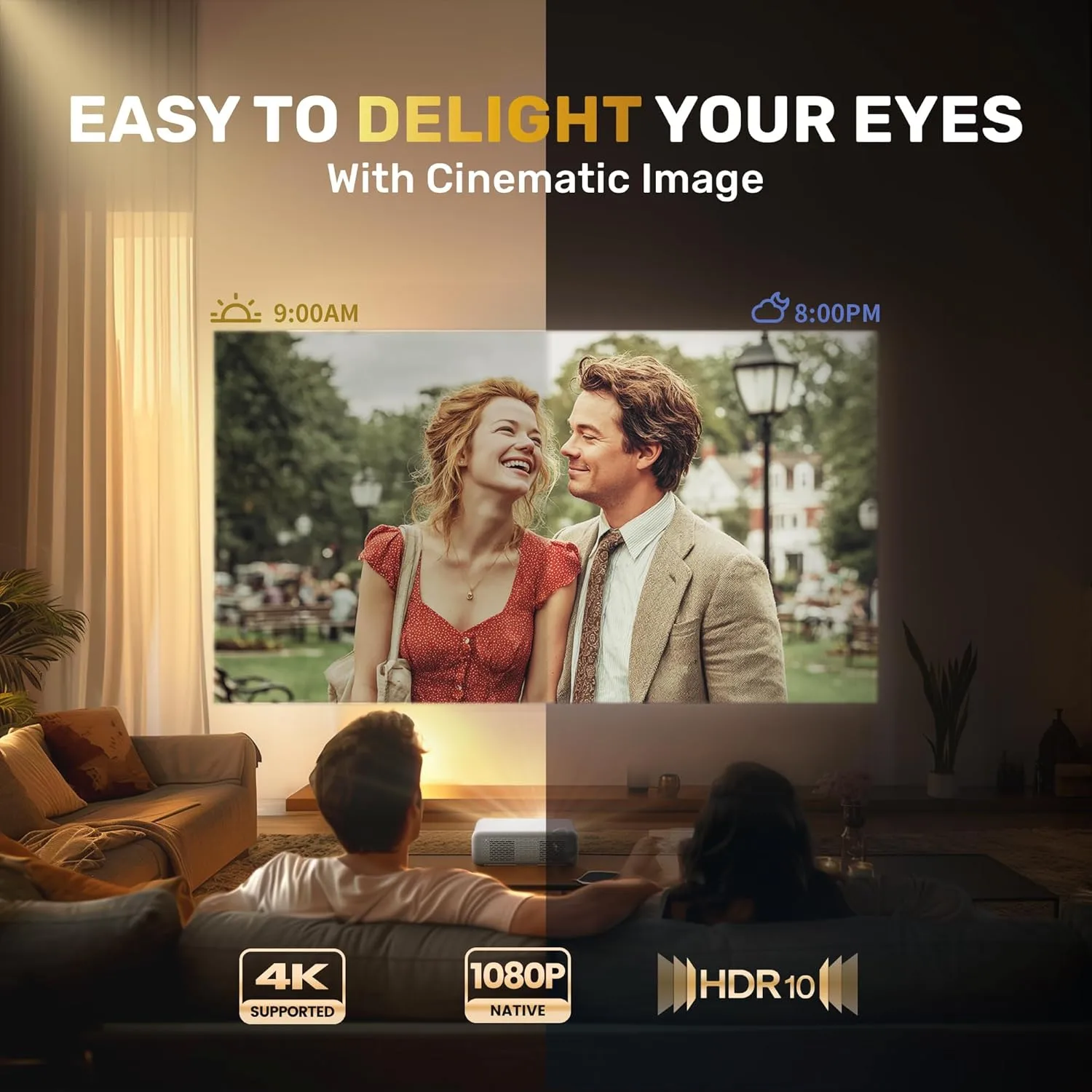 1769195453 856 Aurzen EAZZE D1 Smart Projector with WiFi and Bluetooth Netflix Officially Licensed