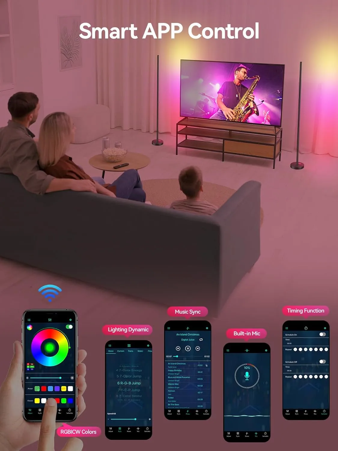 1769207072 228 OIYN Smart RGBICW LED Corner Floor Lamp 16 Million