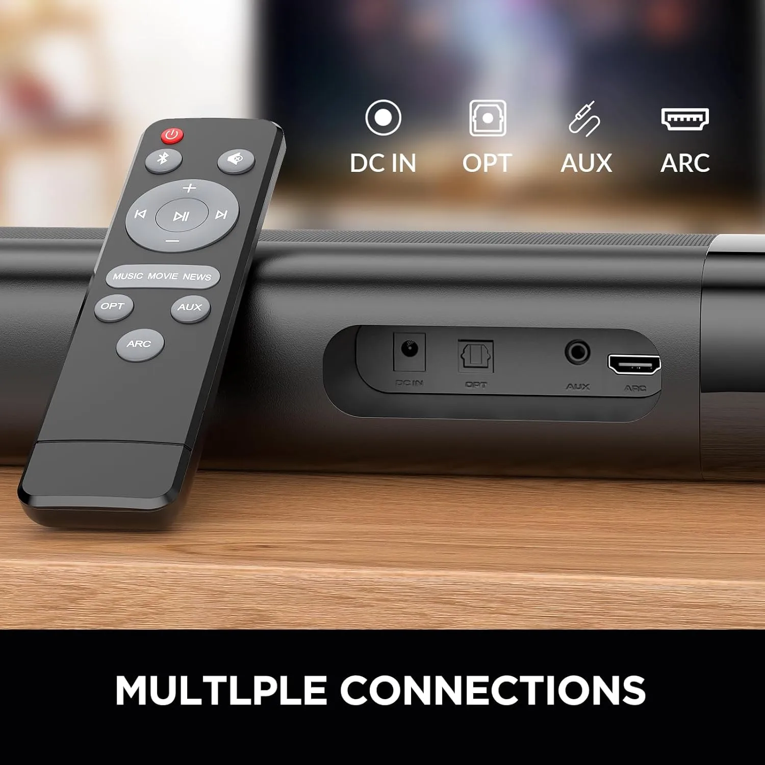 1769248036 854 Sound Bar for Smart TV Soundbar with BluetoothARCOptAUX Connect Auto
