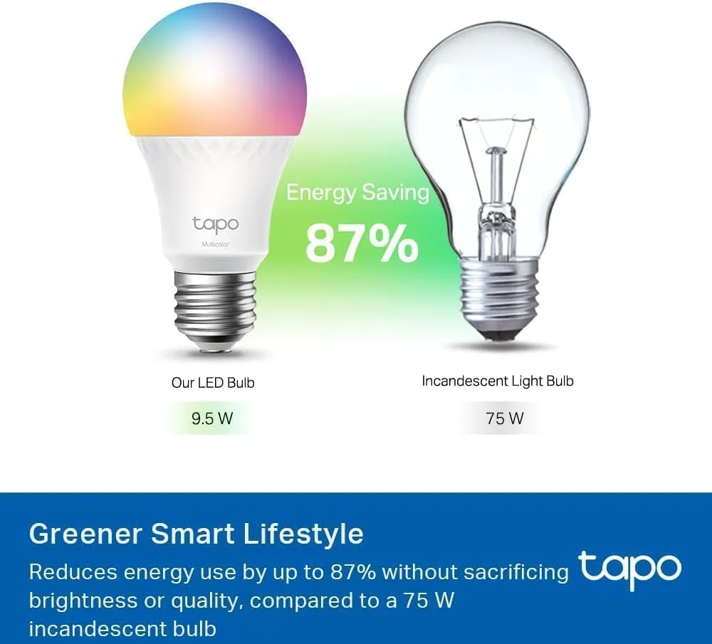 1769307985 945 TP Link Tapo Smart Light Bulbs 1100 Lumens High Brightness 75W