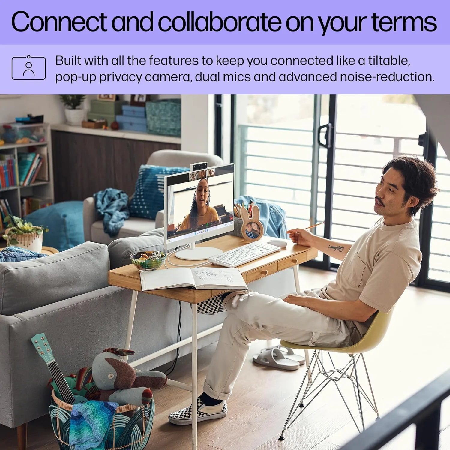 1769316227 337 HP 24 inch All in One Desktop PC FHD Display AMD Ryzen