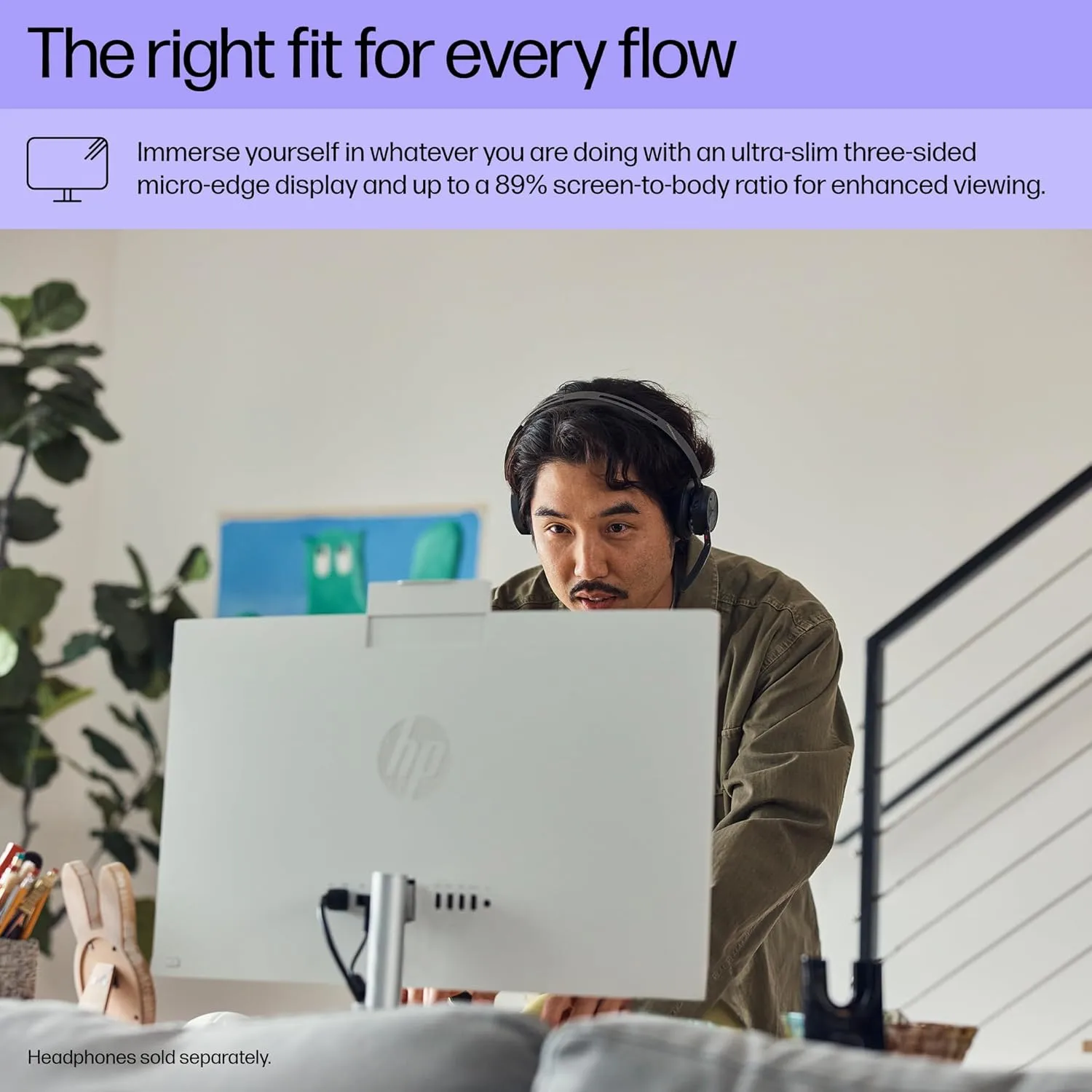 1769316227 549 HP 24 inch All in One Desktop PC FHD Display AMD Ryzen