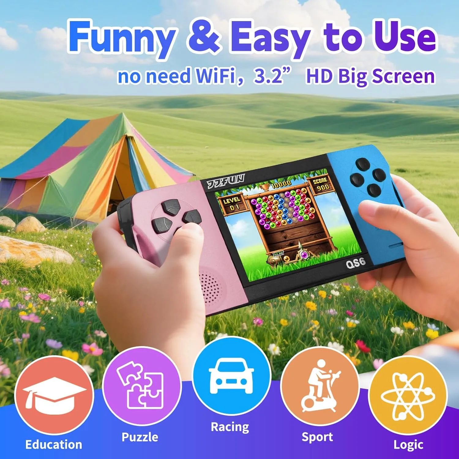 1769486345 156 Handheld Video Games for Kids Preloaded 216 Classic Retro Games