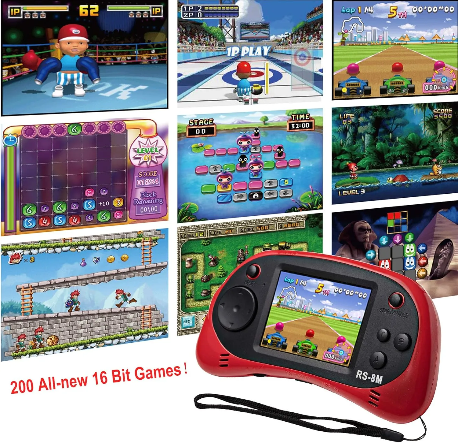 1769516679 684 Kids Handheld Portable Video Game Player with 200 Games