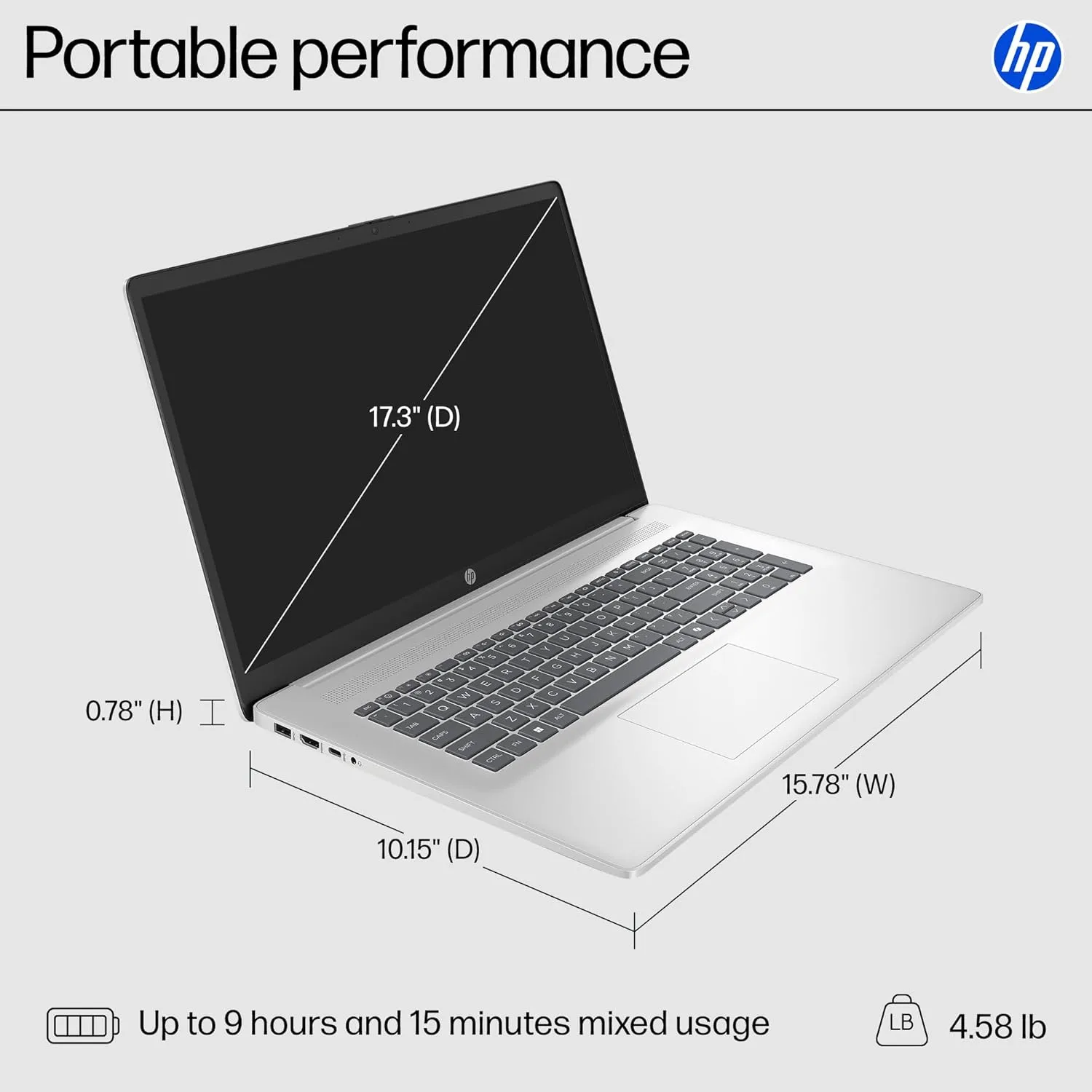 1769536631 905 HP 173 inch Laptop HD Display AMD Ryzen 5 7520U
