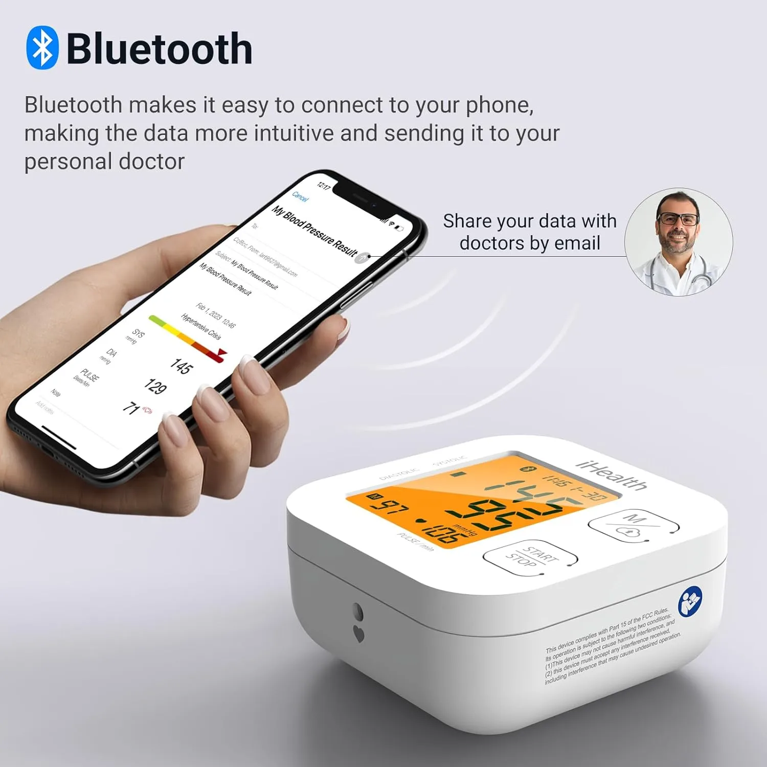 1769653090 991 iHealth Track Smart Upper Arm Blood Pressure Monitor with Wide