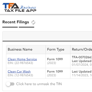 efile 1099 for multiple business