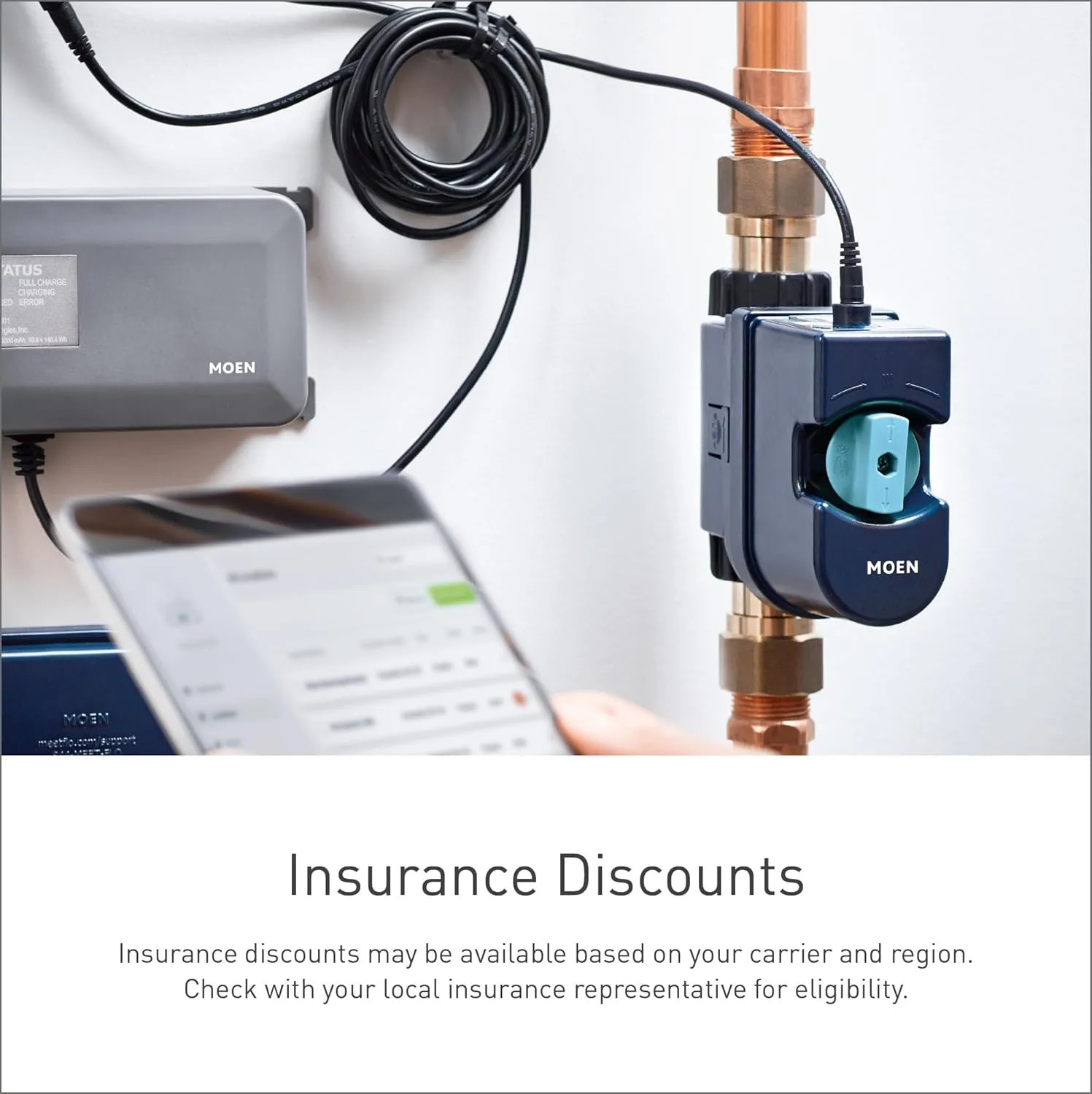 1769689169 887 Moen Flo Smart Water Monitor and Automatic Shutoff Sensor Wi Fi