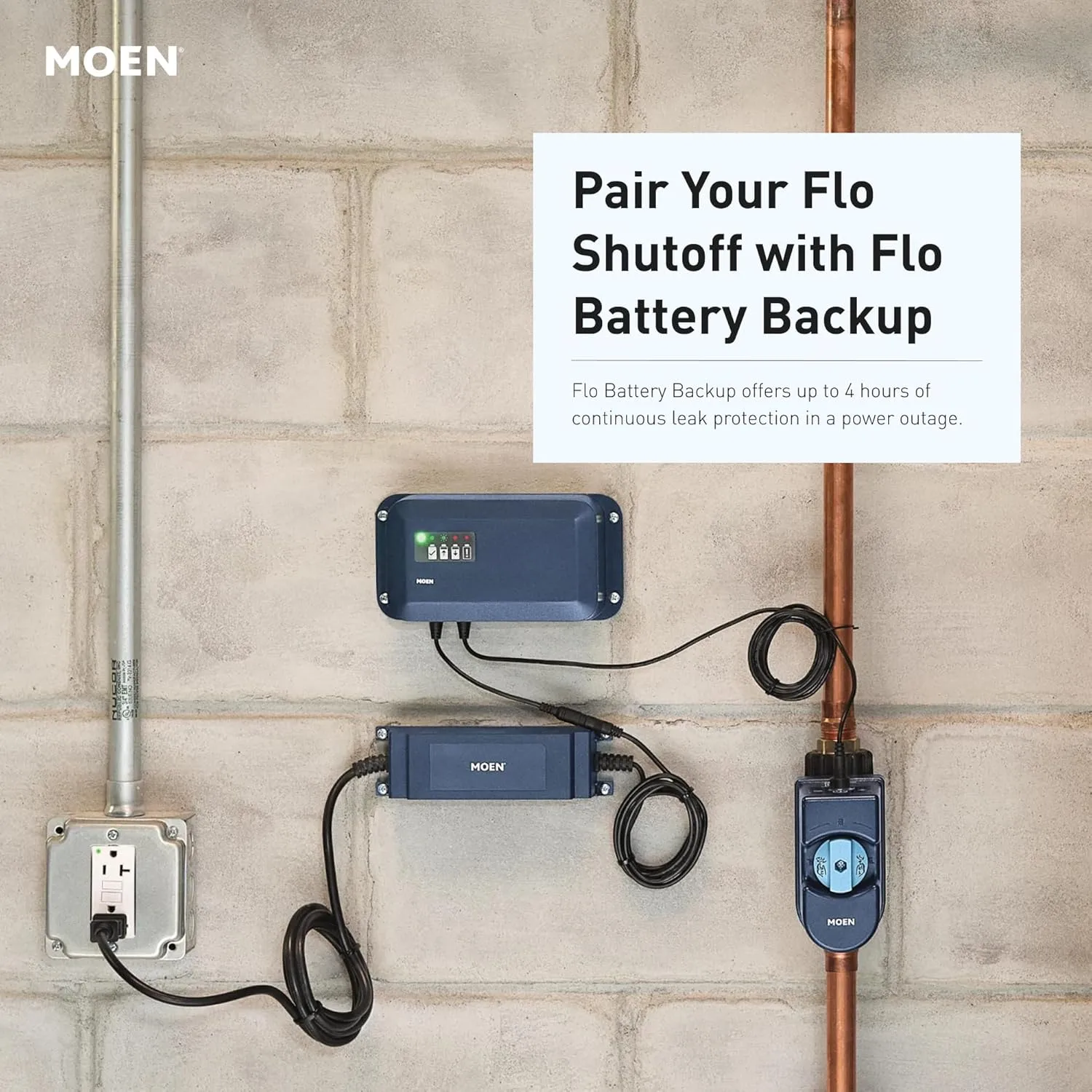 1769689169 933 Moen Flo Smart Water Monitor and Automatic Shutoff Sensor Wi Fi