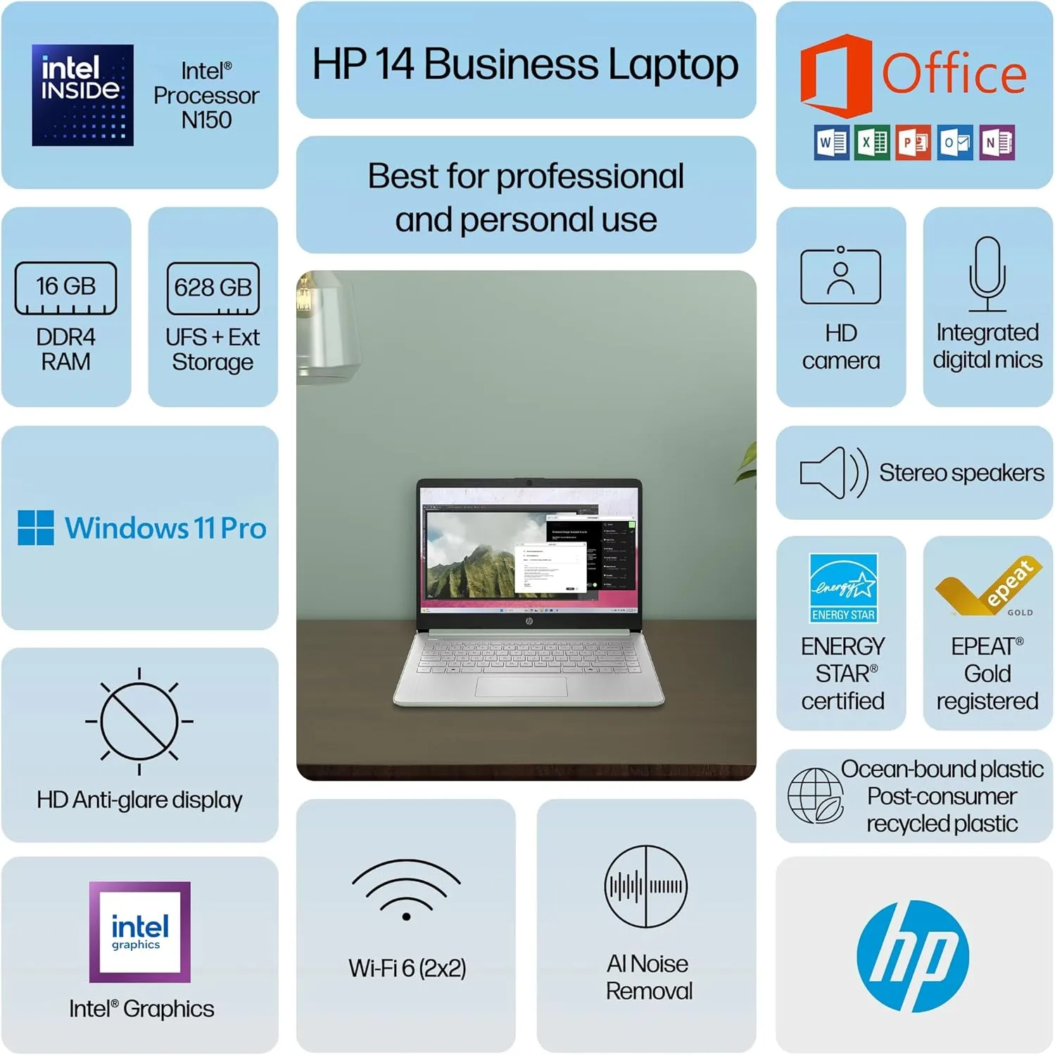1769732696 28 HP 14 Laptop 2025 Business Student Slim Computer Lifetime MS