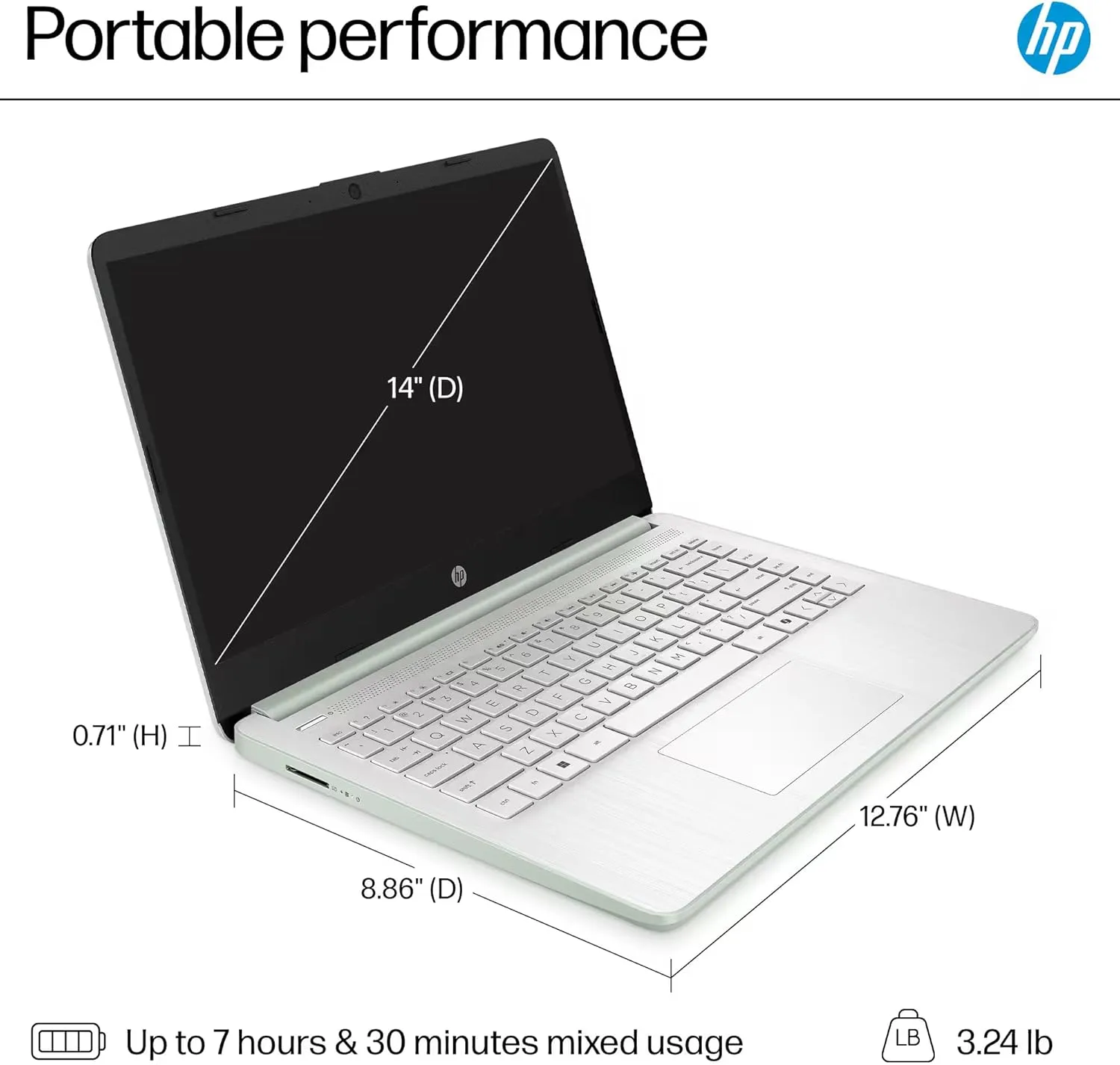 1769732697 178 HP 14 Laptop 2025 Business Student Slim Computer Lifetime MS