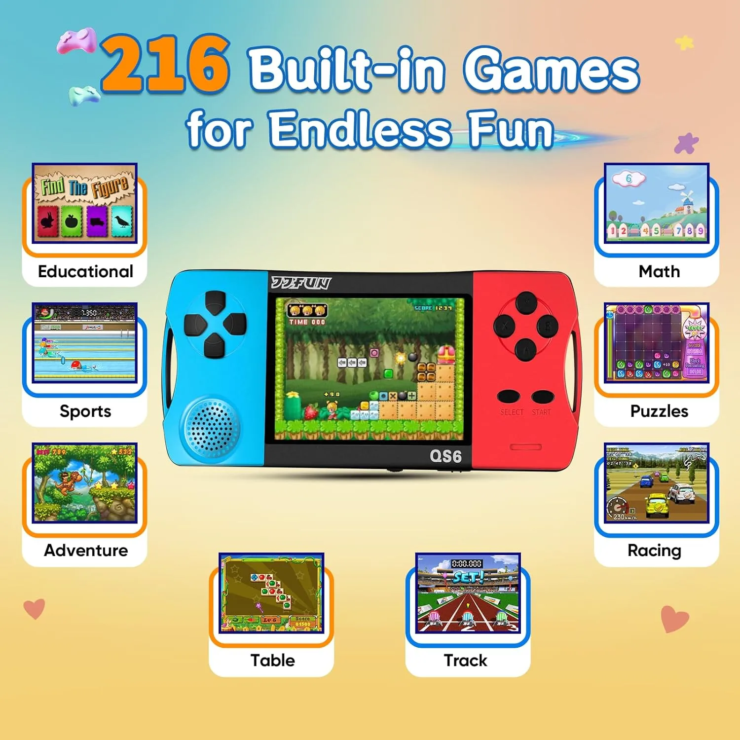 1769842054 870 Handheld Games for Kids with 35 IPS Large Screen Built in
