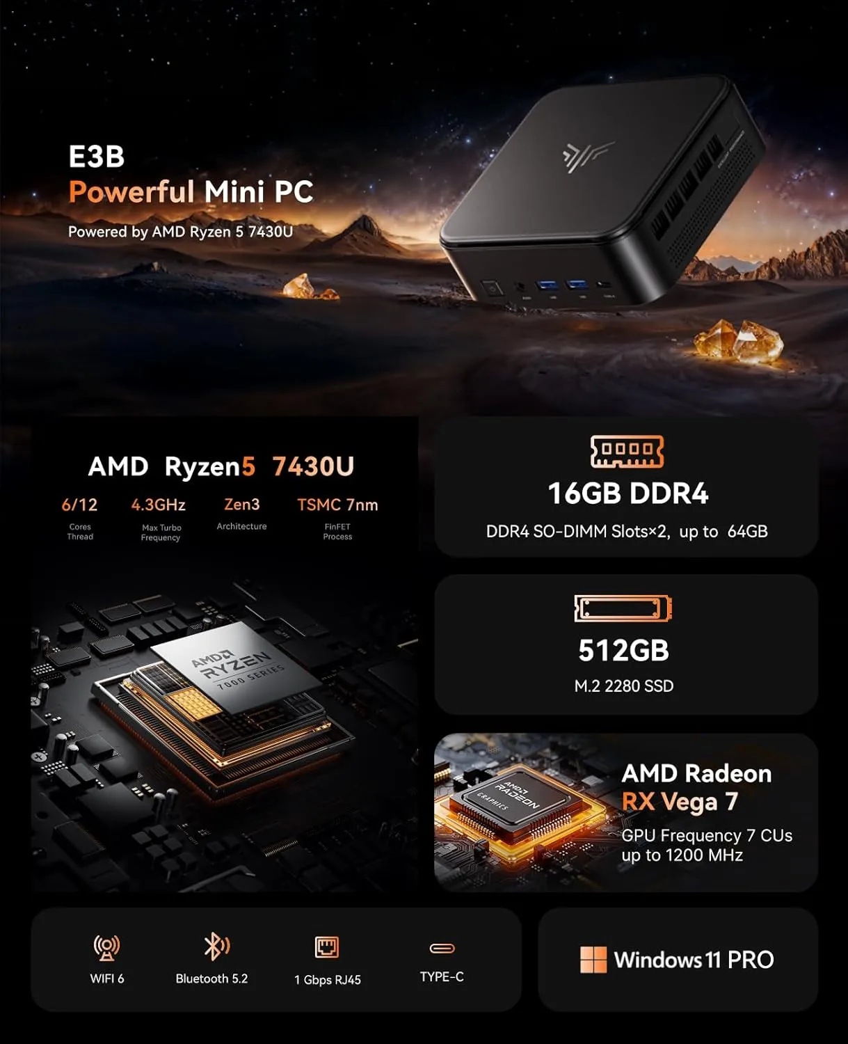 1769876561 538 KAMRUI E3B Mini PC with AMD Ryzen 5 7430U Beat