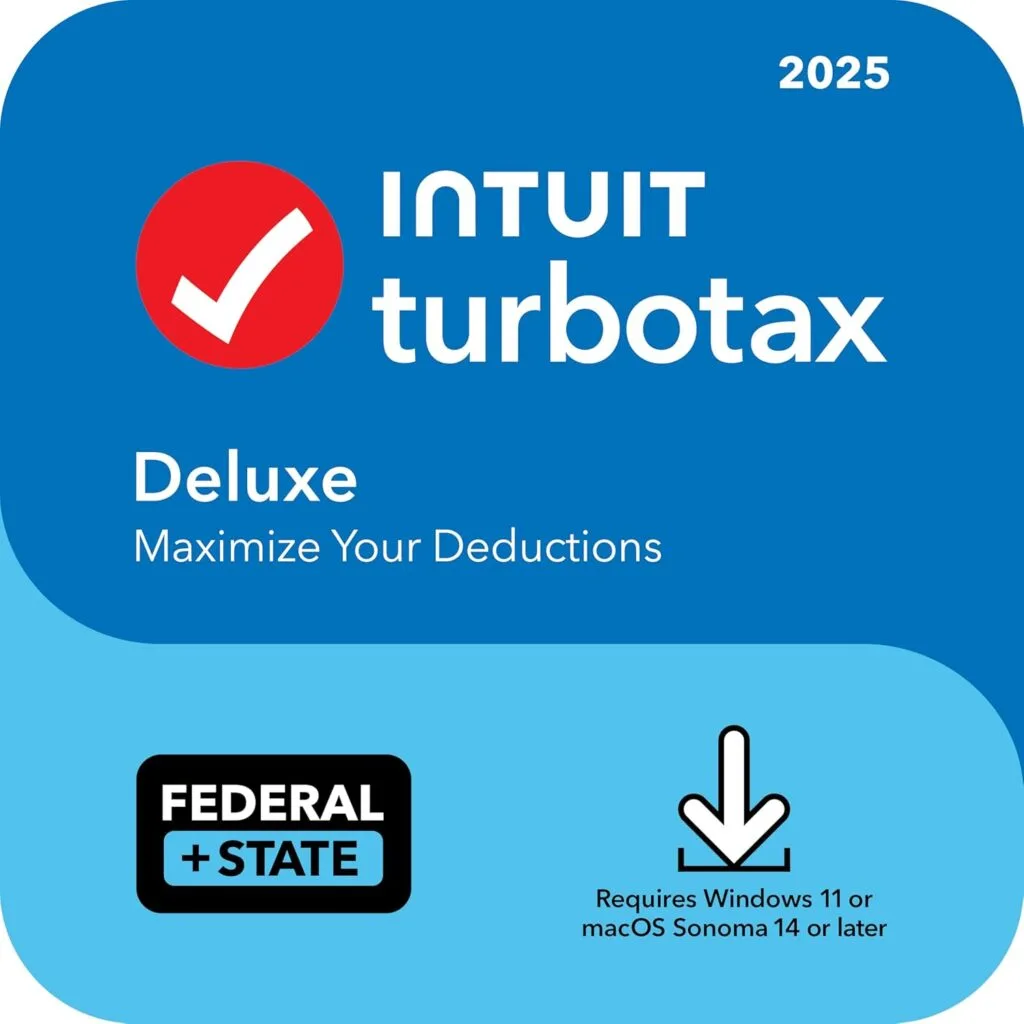 TurboTax Desktop Deluxe 2025, Federal & State Tax Return [PC/Mac Download]
