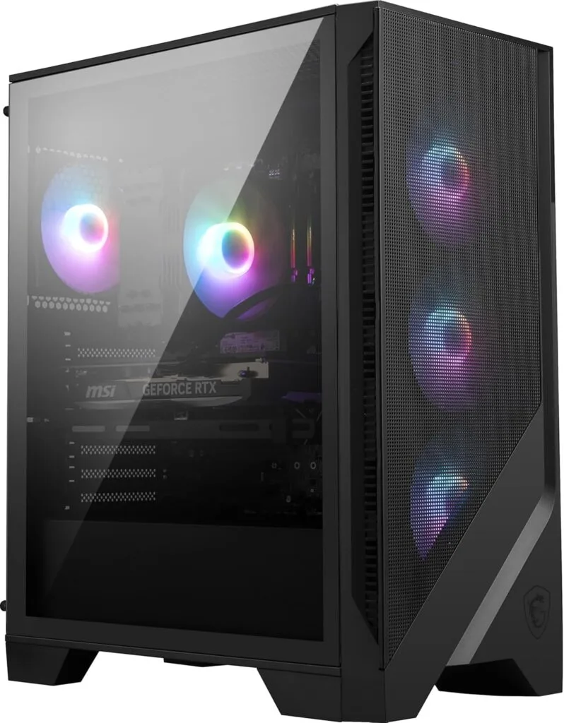 msi Codex R2 Gaming Desktop: Intel Core i5-14400F, Geforce RTX 5060, 16GB DDR5, 1TB m.2 NVMe SSD, 80+ Gold PSU, WiFi 6E, ARGB Fan Air Cooling, Windows 11 Home: A14NVL5-454US