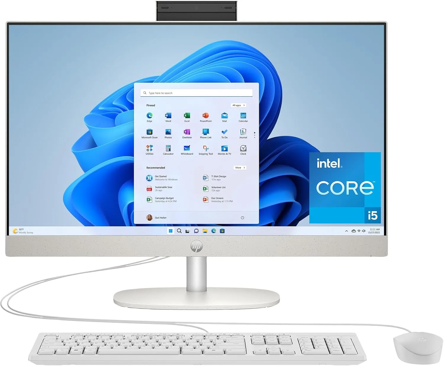 HP 238 inch All in One Desktop PC FHD Display Intel Core