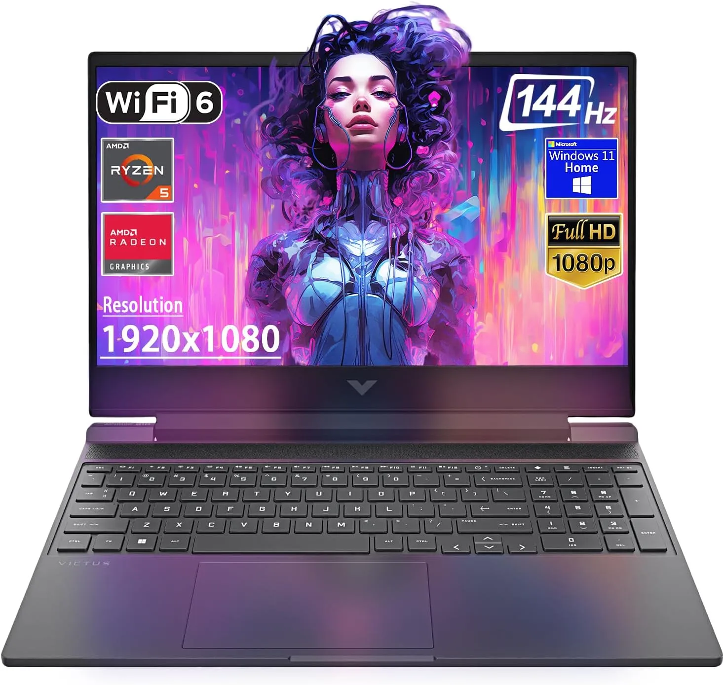 HP Victus 156 FHD 144Hz Gaming Laptop AMD Ryzen 5 7535HS