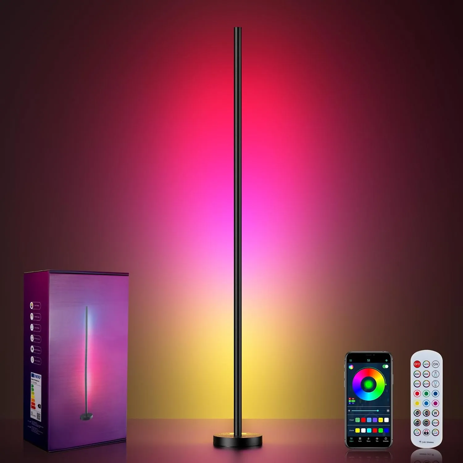 OIYN Smart RGBICW LED Corner Floor Lamp 16 Million