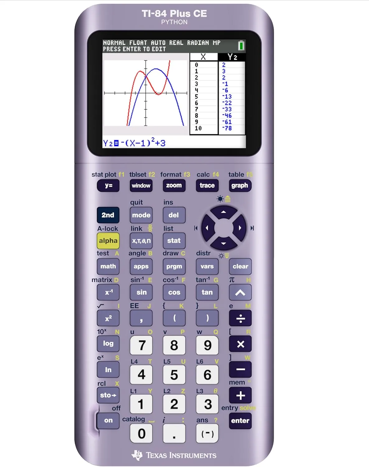 TI 84 Plus CE Python Enhanced Graphing plus Software IrisPurple