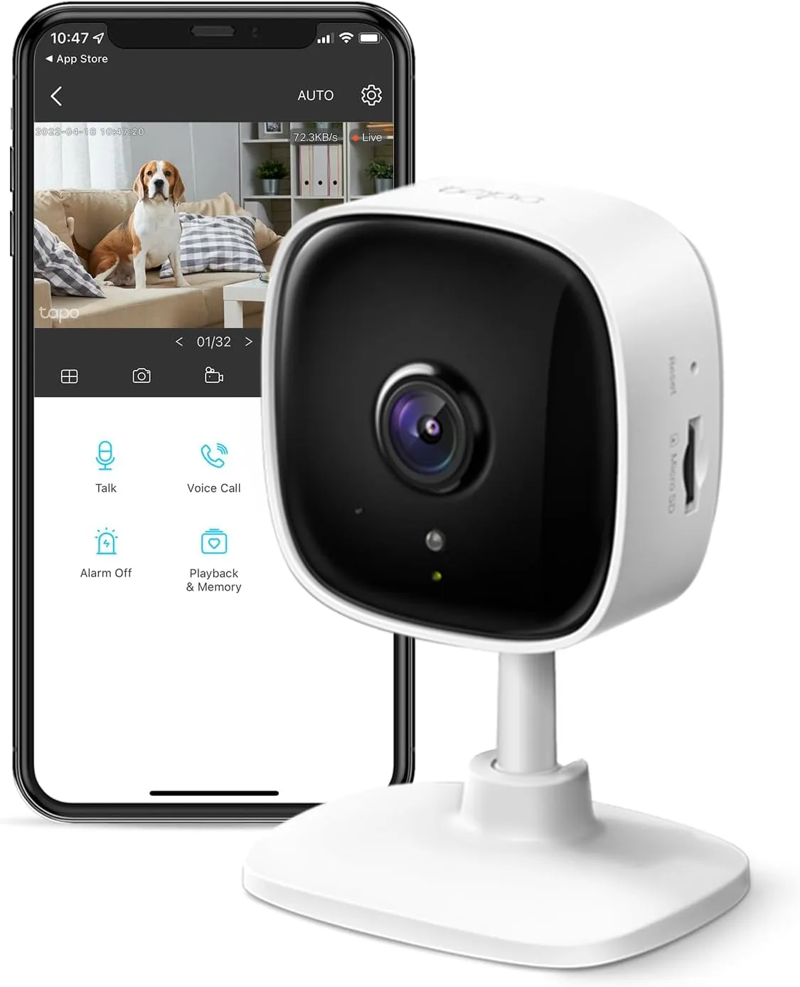 TP Link Tapo 1080P Indoor Security Camera for Baby Monitor Dog