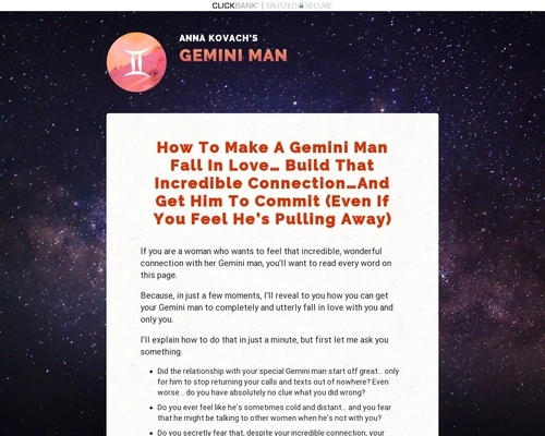Gemini Man Secrets by Astrologer Anna Kovach