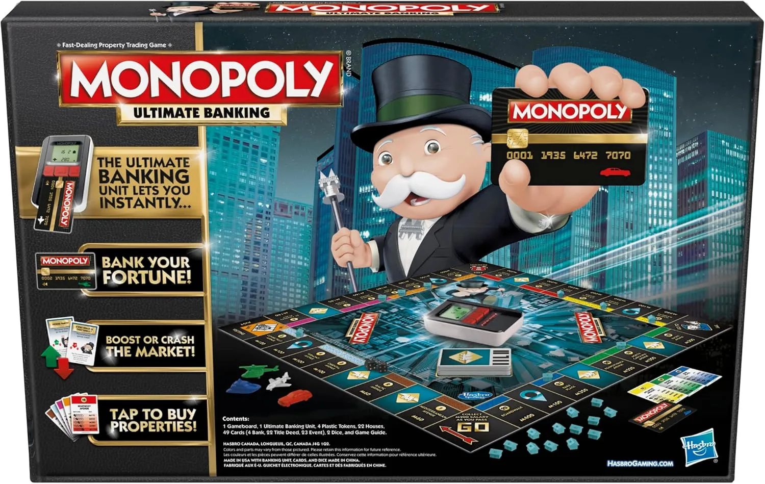1769906681 746 Hasbro Gaming Monopoly Ultimate Banking Edition Board Game for Families