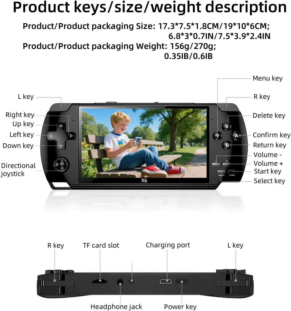 1770084570 165 CUZCOP 43 inch Video Game Console Retro Portable Handheld Game Device