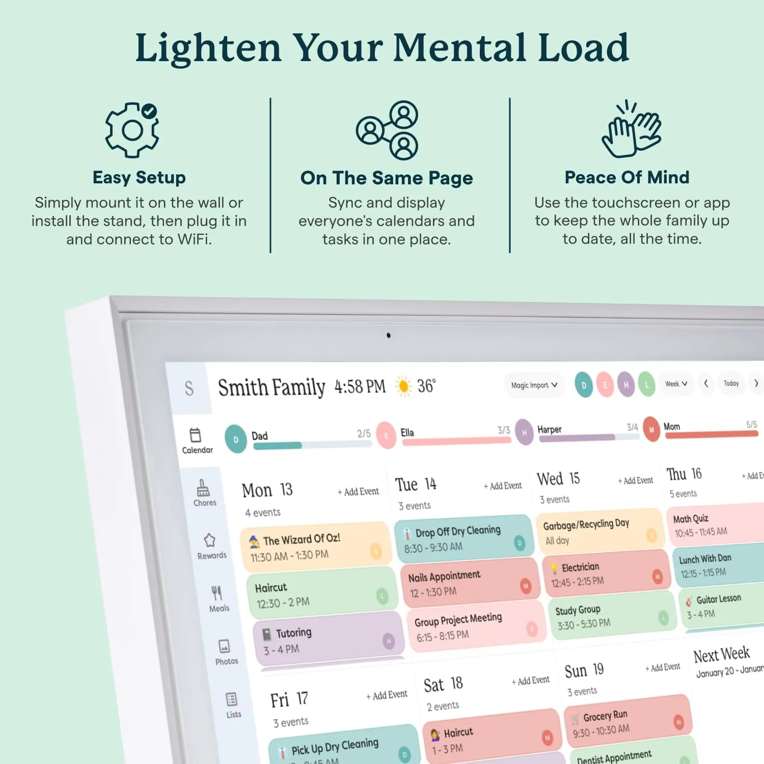 1770149778 205 Skylight Calendar 15 inch Wall Planner Digital Calendar Chore Chart