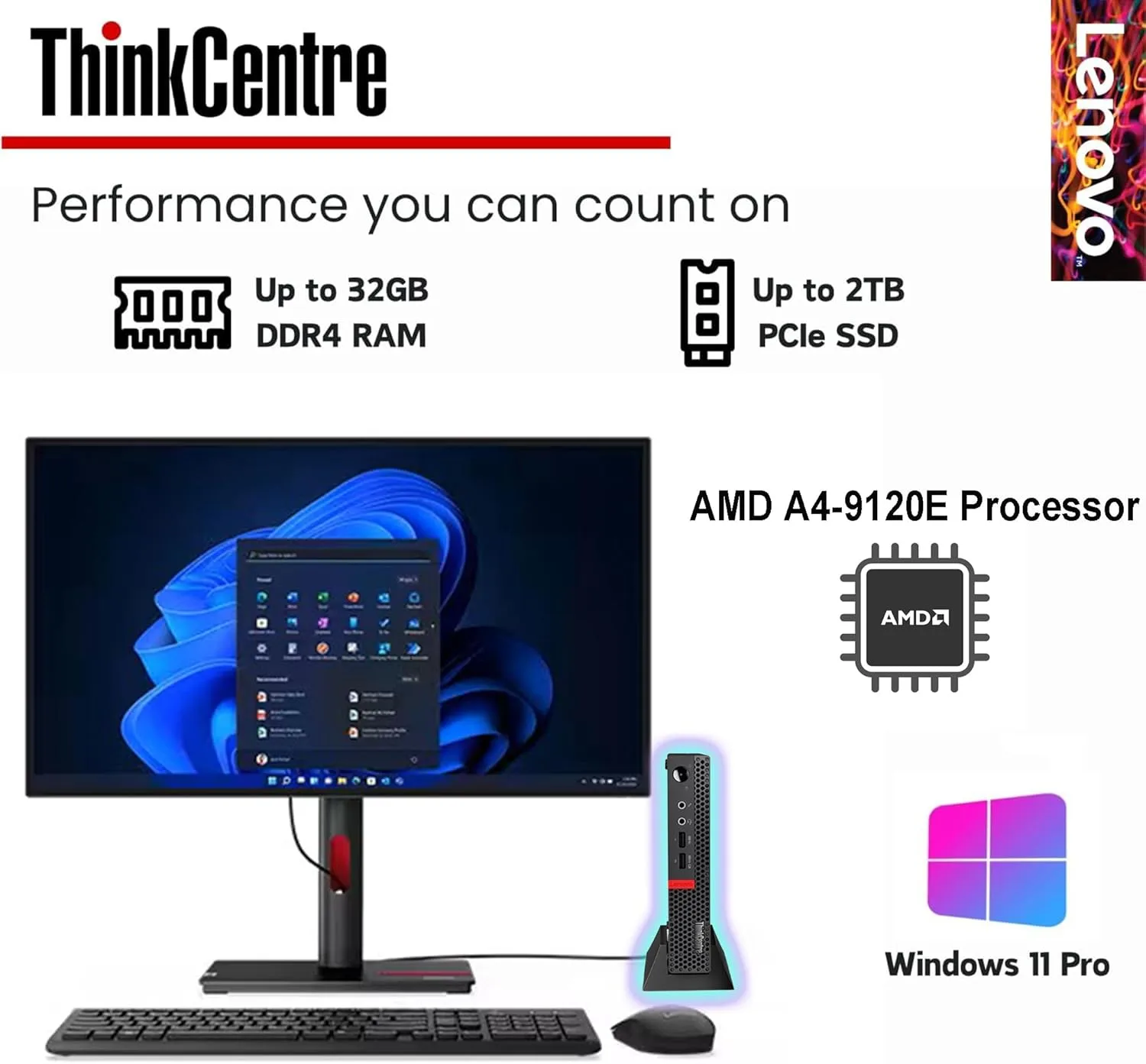 1770205883 828 Lenovo ThinkCentre Micro Desktop 16GB DDR4 RAM 512GB SSD Drive