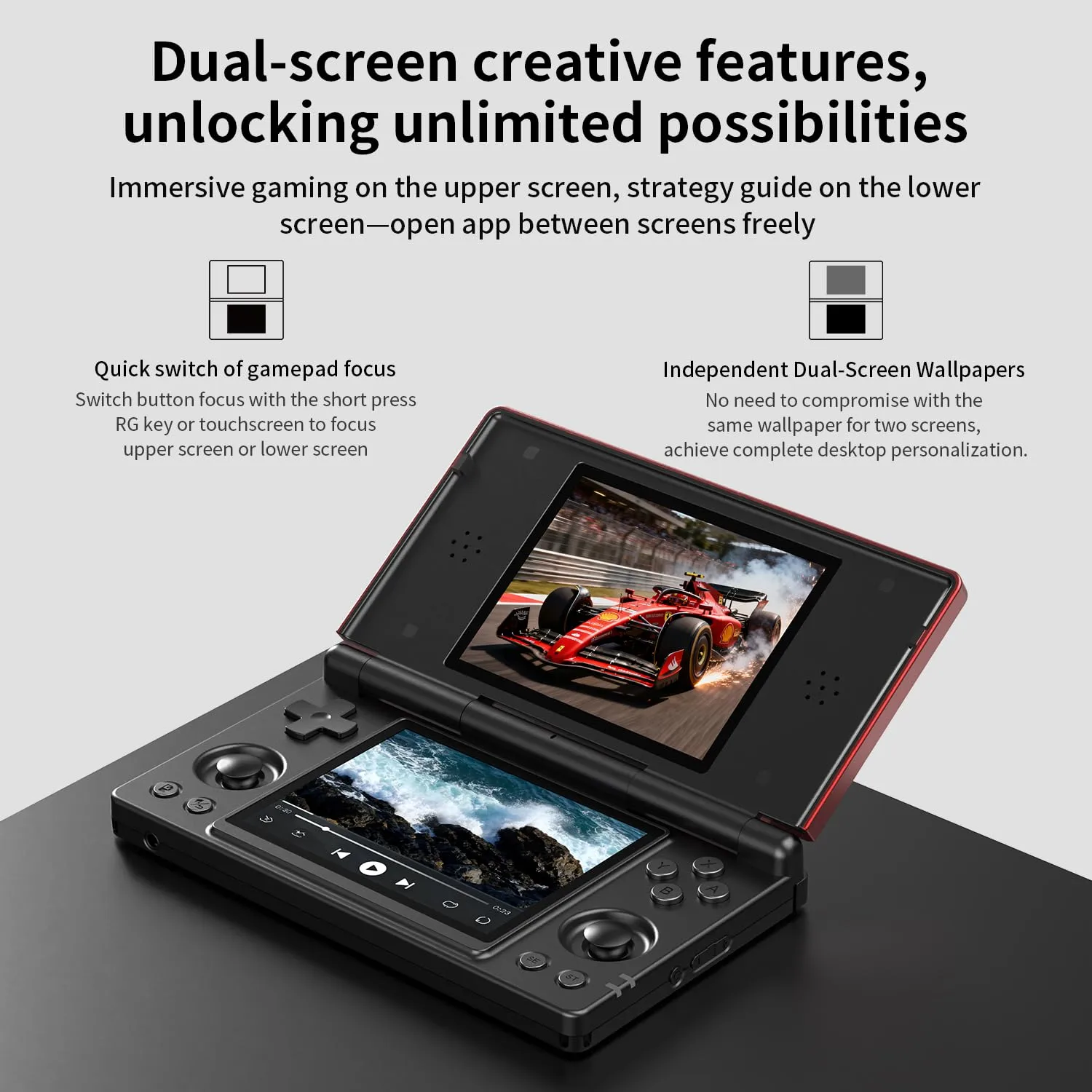 1770235851 721 Aivuidbs RG DS Foldable Handheld Game Console RK3568 Anbernic RG