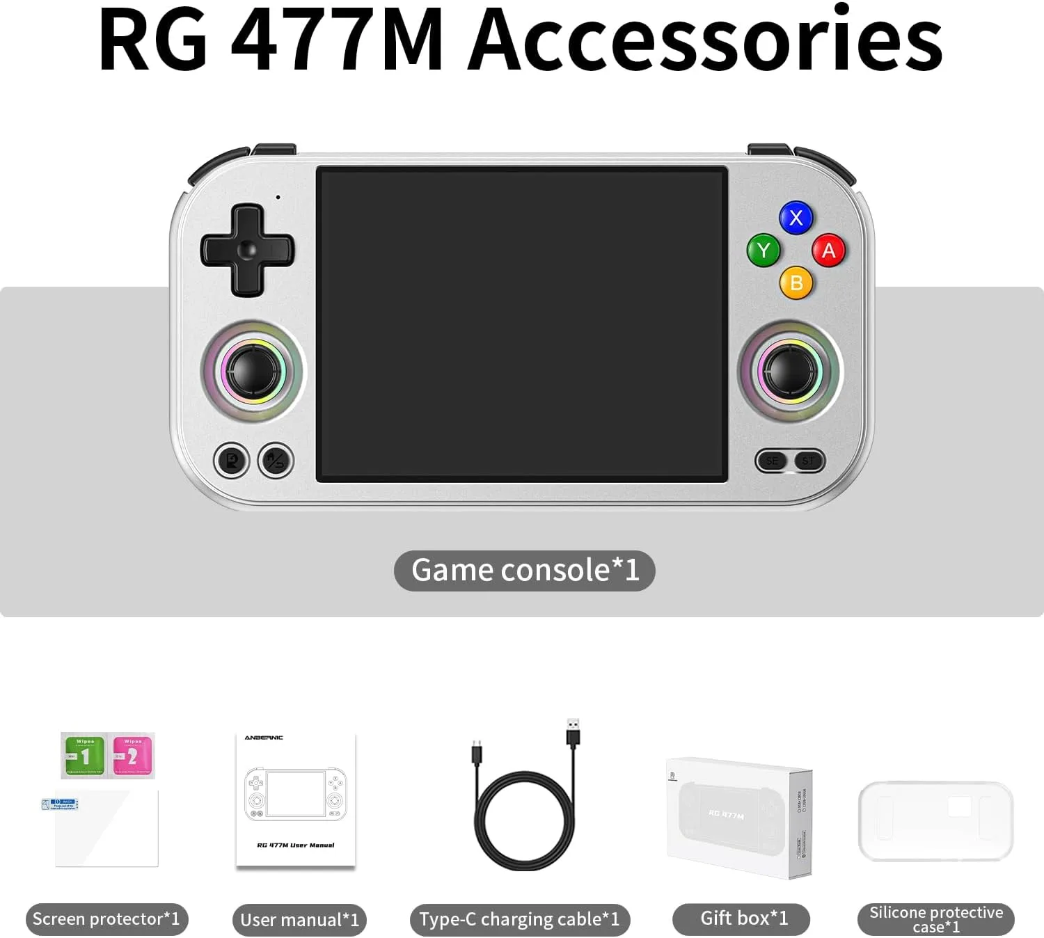 1770270895 191 RG477M Retro Handheld Game Console Aluminum Alloy CNC Dimensity
