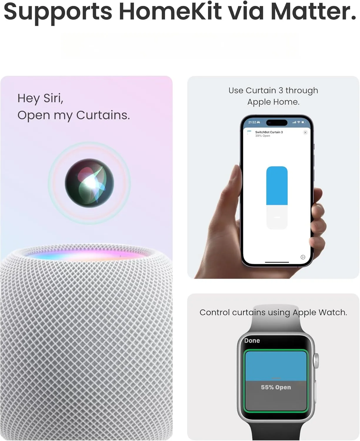 1770283801 487 SwitchBot Automatic Curtain Opener Bluetooth Remote Control Smart Curtain