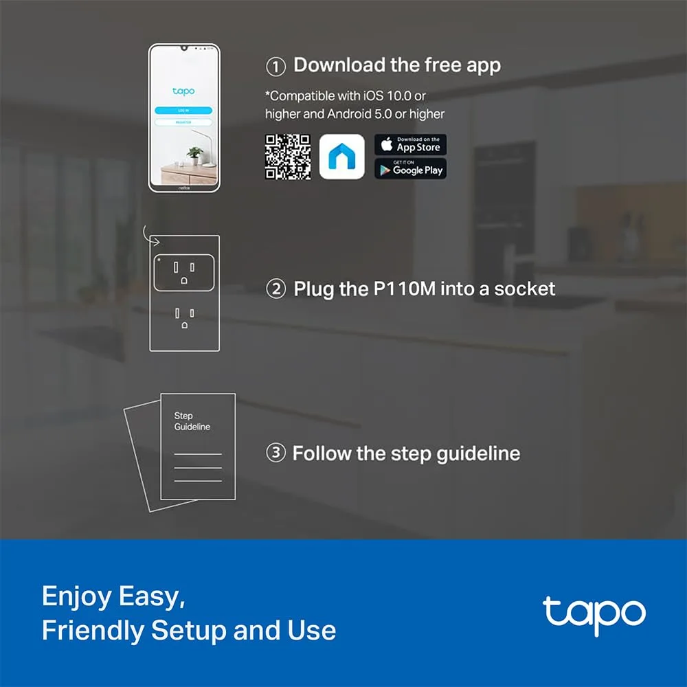 1770302132 745 TP Link Tapo Smart Plug Mini Matter Compatible Compatible with Alexa