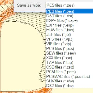 Embroidery Design File Types used by Embrilliance Essentials 