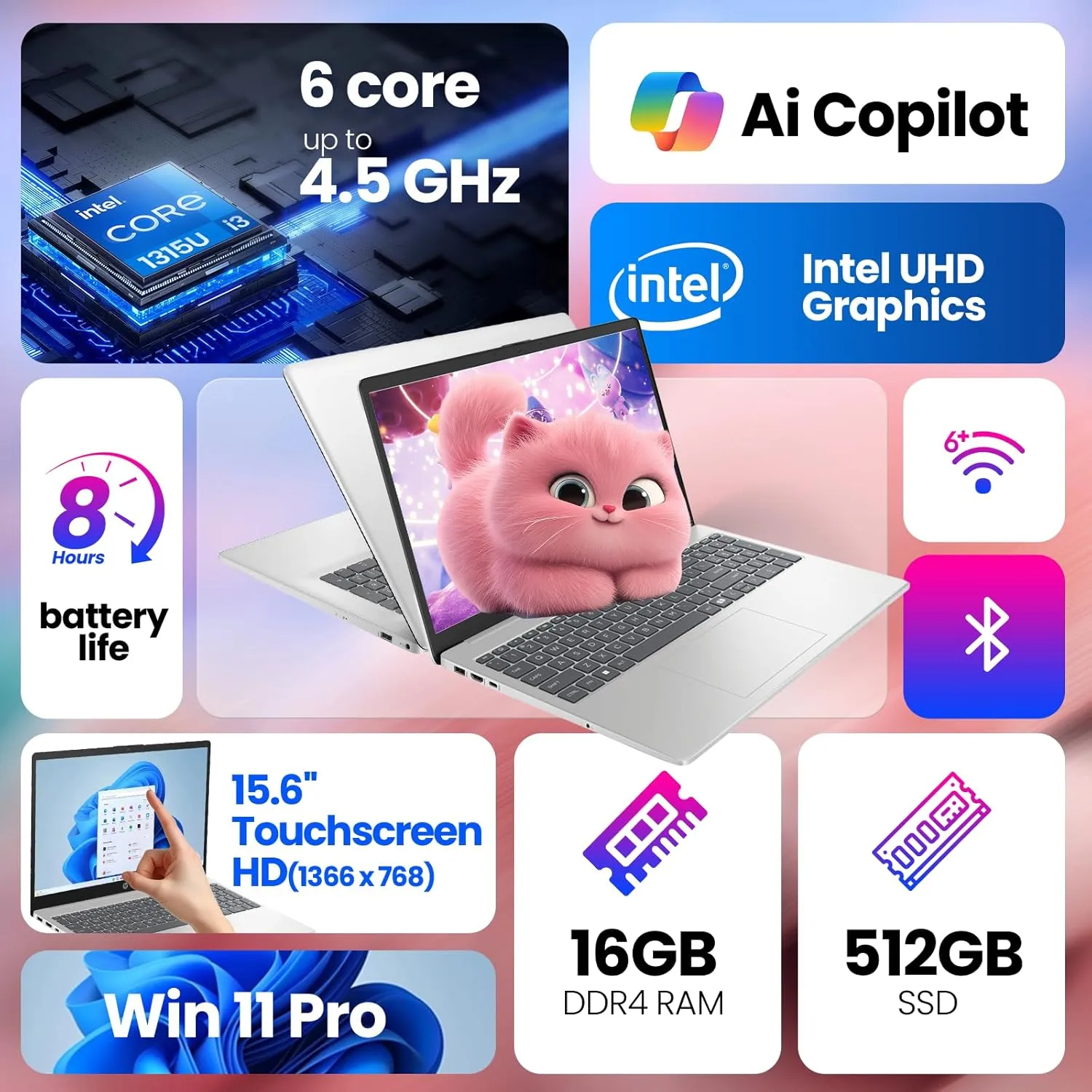 1770347960 228 HP 2026 Touchscreen Laptop Computer for Student Business 16GB