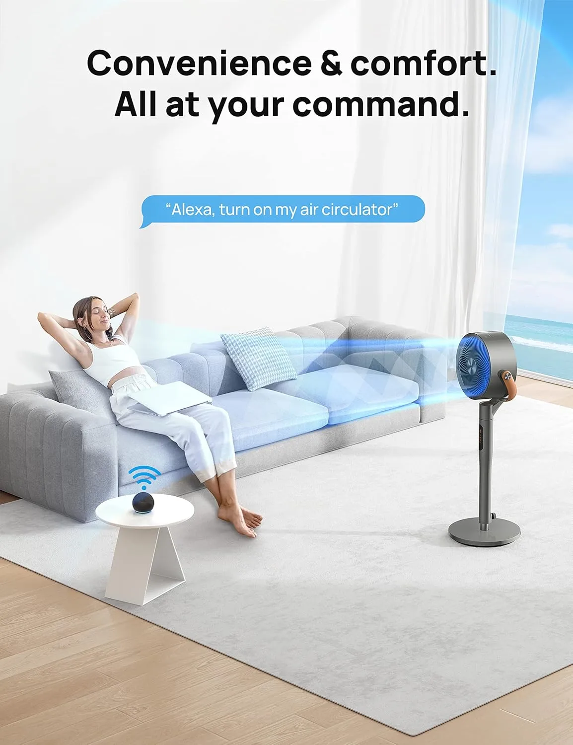 1770803662 687 Dreo Smart Fan for Bedroom 120%C2%B0105%C2%B0 Omni directional Oscillating Standing Fans