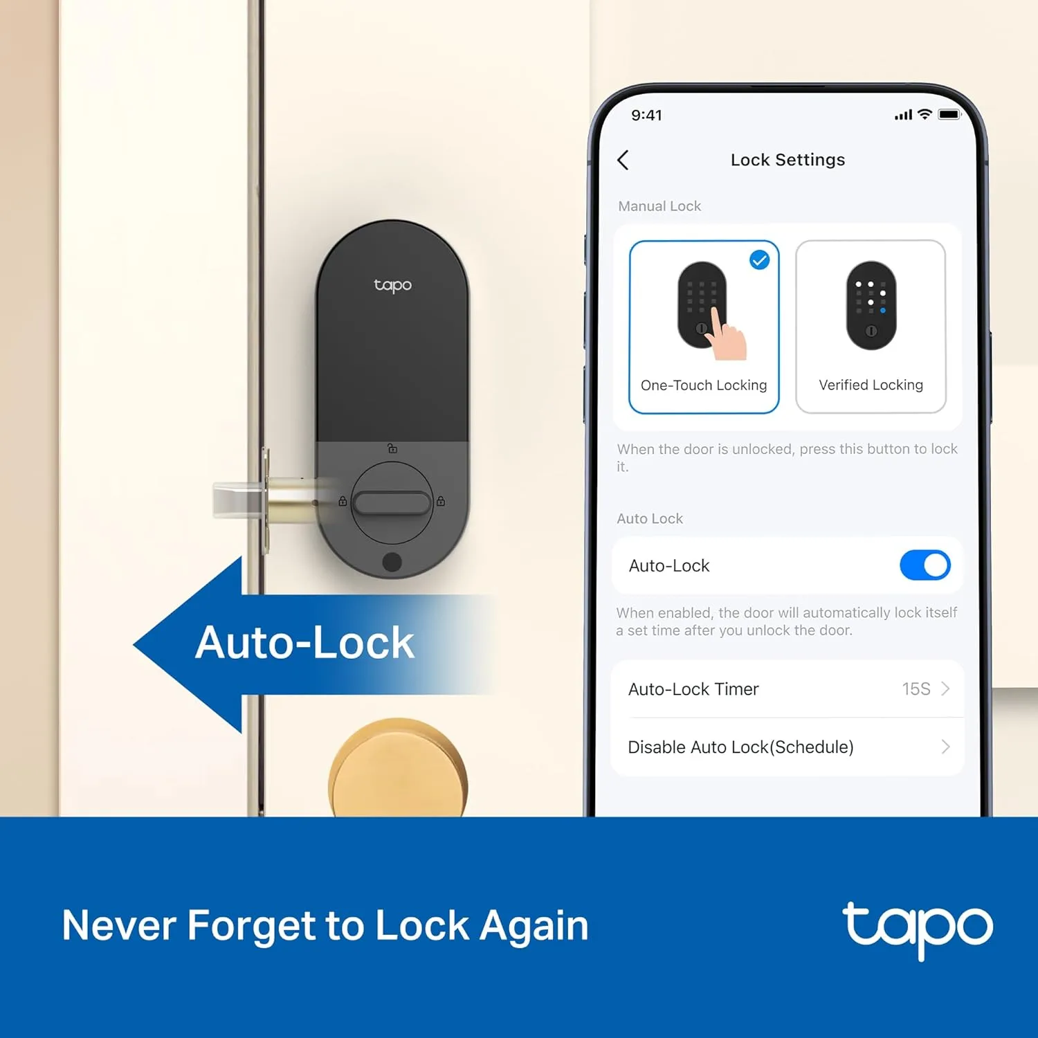 1770839286 512 Tapo Smart Wi Fi Deadbolt Door Lock %E2%80%93 Keyless Tactile Buttons